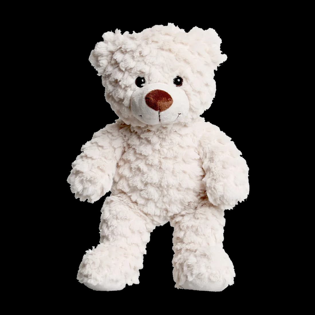 Teddy, grand ours en peluche à la fourrure bouclée blanc crème